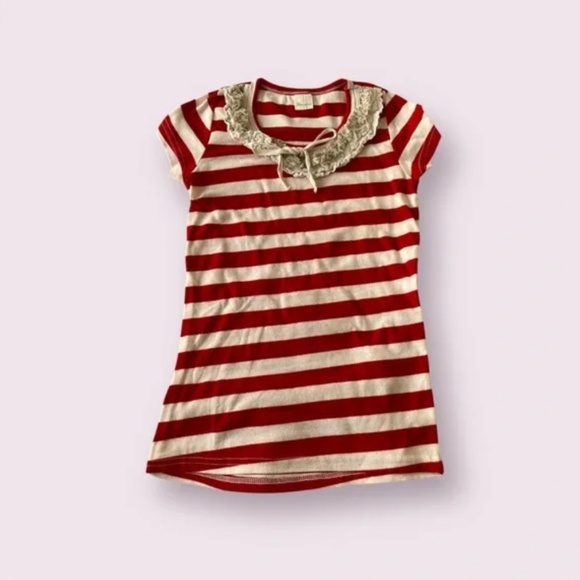 Red Strip y2k Shirt - Picture 1 of 3